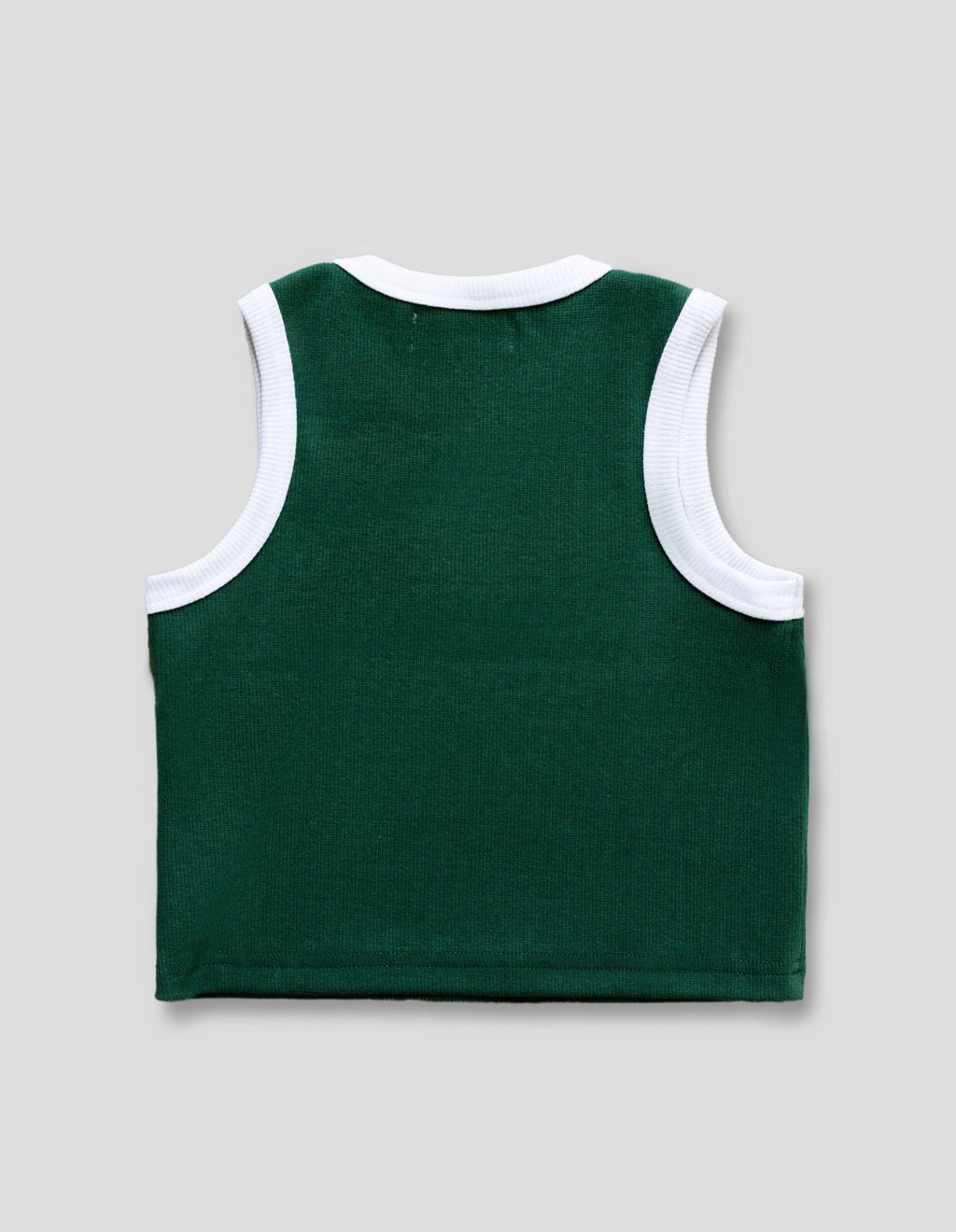 Sunshine Ribbed Tank Top in Green/White
