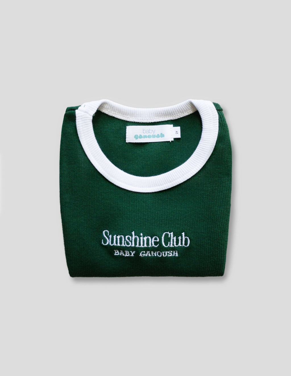 Sunshine Ribbed Tank Top in Green/White