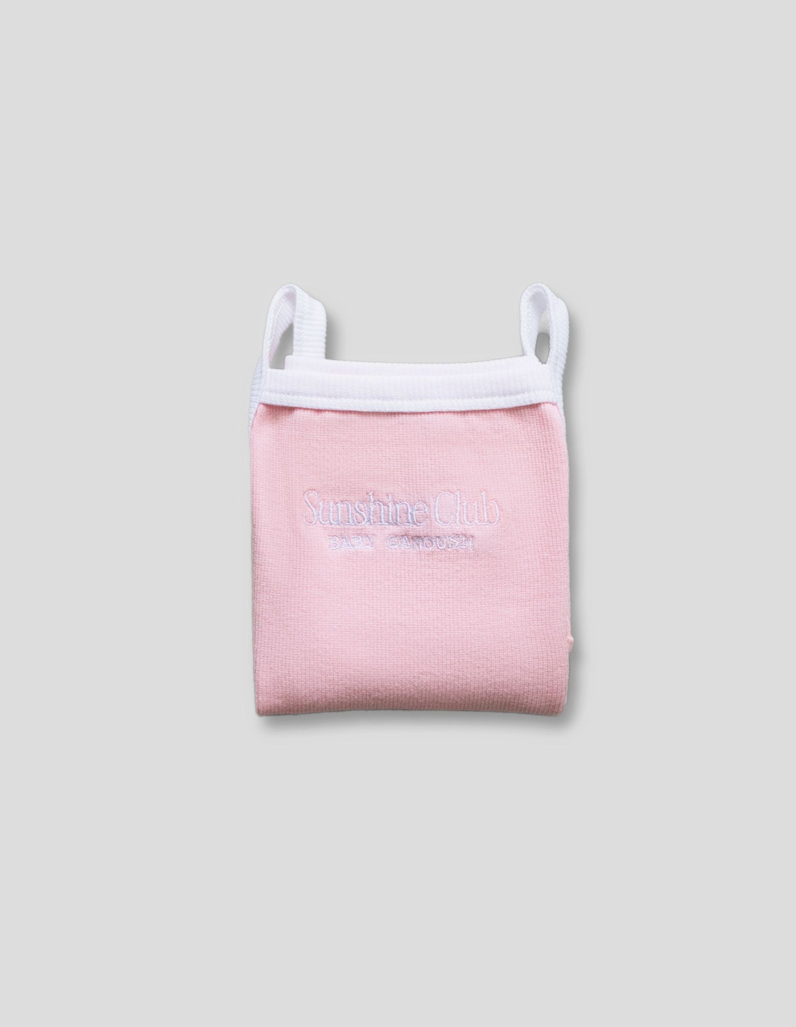 Sunshine Club RIbbed Dress in Pink/White