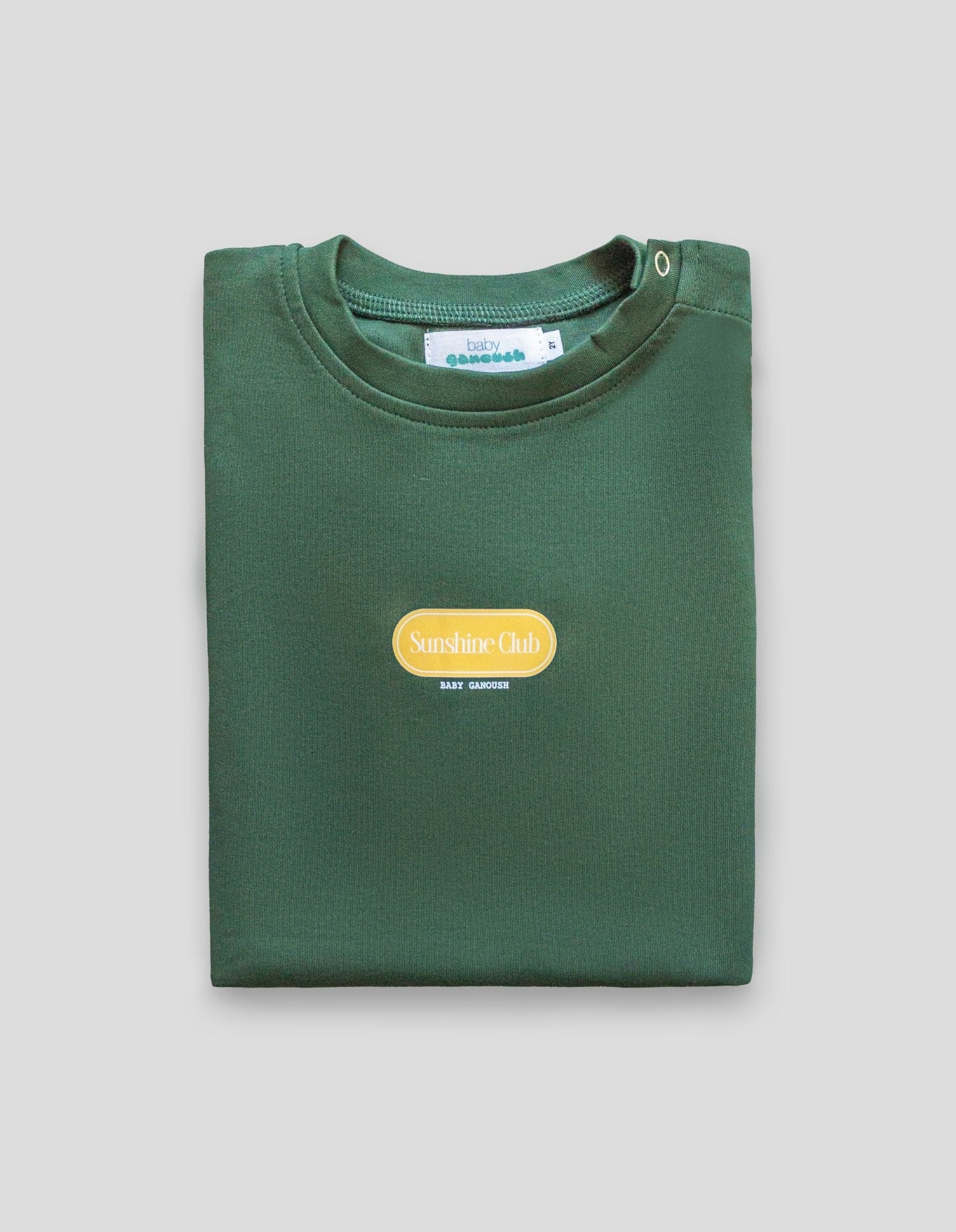 Sunshine T-Shirt Romper in Green