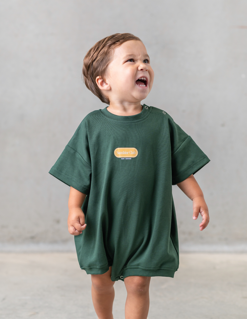 Sunshine T-Shirt Romper in Green